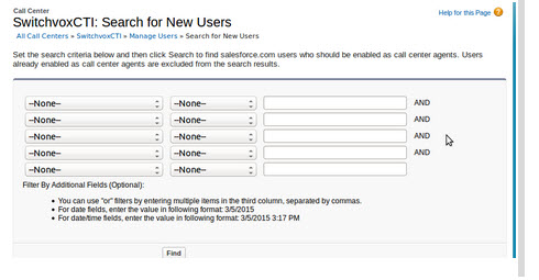 Search for new users